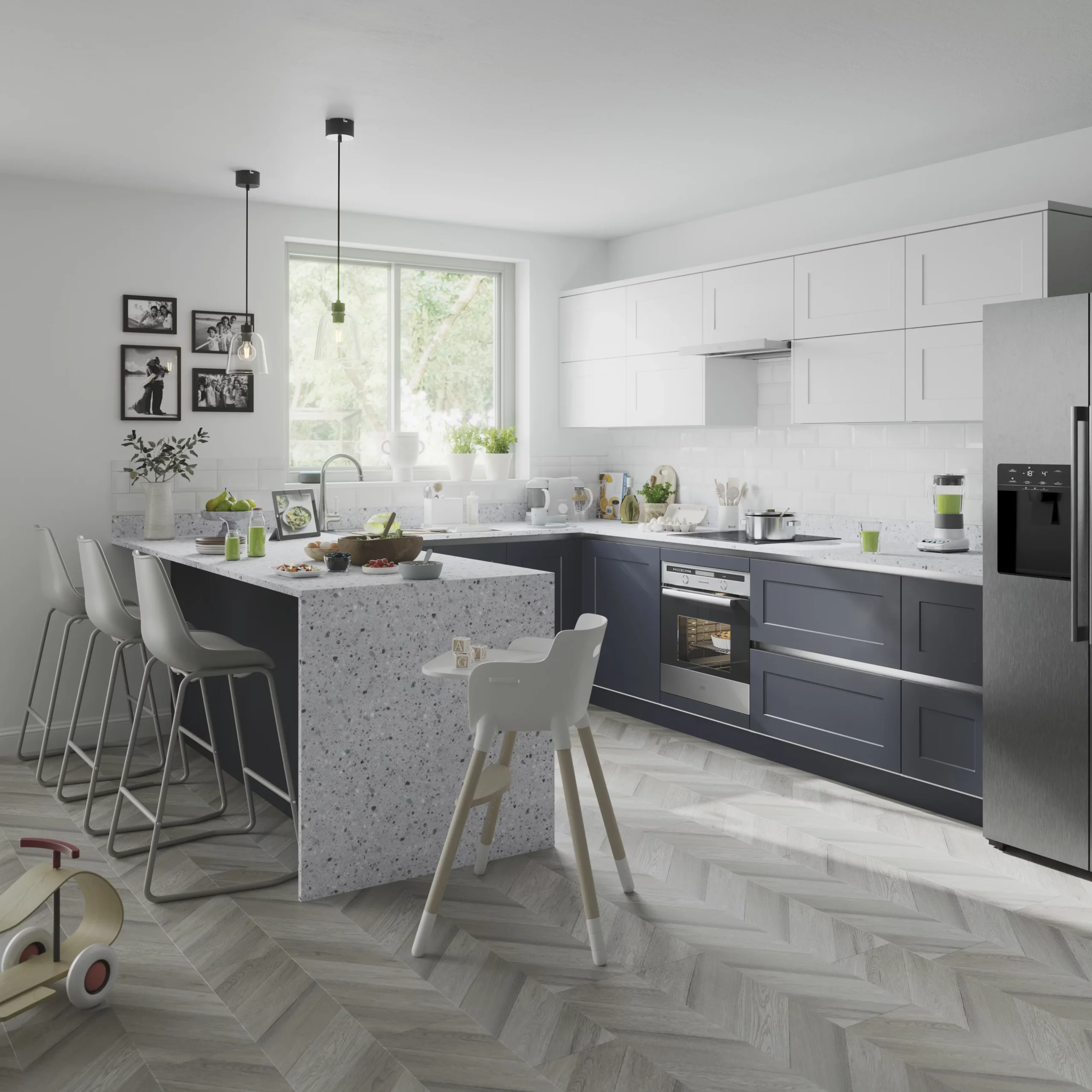 GoodHome Artemisia Matt White Classic Shaker Tall Wall Cabinet Door (W)250mm (H)895mm (T)18mm 6 GoodHome Artemisia Matt White Classic Shaker Tall Wall Cabinet Door (W)250mm (H)895mm (T)18mm - Image 6