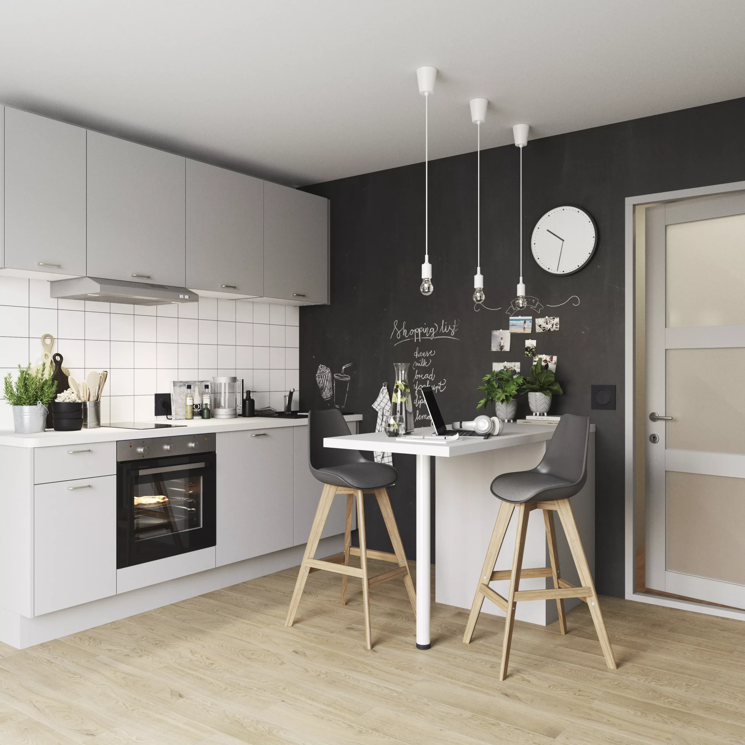 GoodHome Balsamita Matt Grey Slab 50:50 Larder Cabinet Door (W)600mm (H)1001mm (T)16mm 8 GoodHome Balsamita Matt Grey Slab 50:50 Larder Cabinet Door (W)600mm (H)1001mm (T)16mm - Image 8