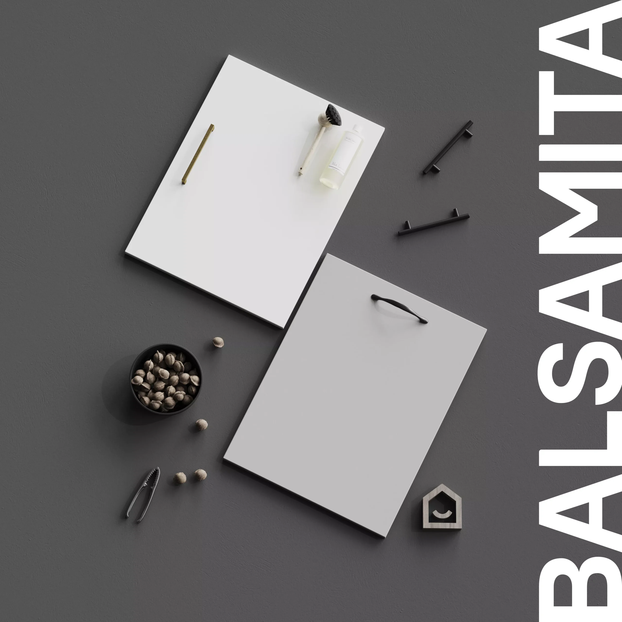 GoodHome Balsamita Matt Grey Slab 70:30 Larder/Fridge Freezer Cabinet Door (W)300mm (H)1467mm (T)16mm 5 GoodHome Balsamita Matt Grey Slab 70:30 Larder/Fridge Freezer Cabinet Door (W)300mm (H)1467mm (T)16mm - Image 5