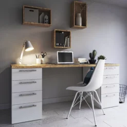 GoodHome Balsamita Matt White Slab Drawer Front (W)400mm, Pack Of 4 -Trade Point Store goodhome balsamita matt white slab drawer front w 400mm pack of 45059340145266 01i