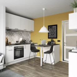 GoodHome Balsamita Matt White Slab Tall Appliance Cabinet Door (W)600mm (H)867mm (T)16mm -Trade Point Store goodhome balsamita matt white slab tall appliance cabinet door w 600mm h 867mm t 16mm3663602655275 20i