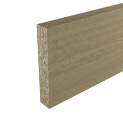 GoodHome Berberis Chevron Oak Effect Chipboard & Laminate Upstand (L)3000mm