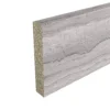 GoodHome Berberis Grey Travertine Effect Laminate & Particle Board Upstand (L)3000mm
