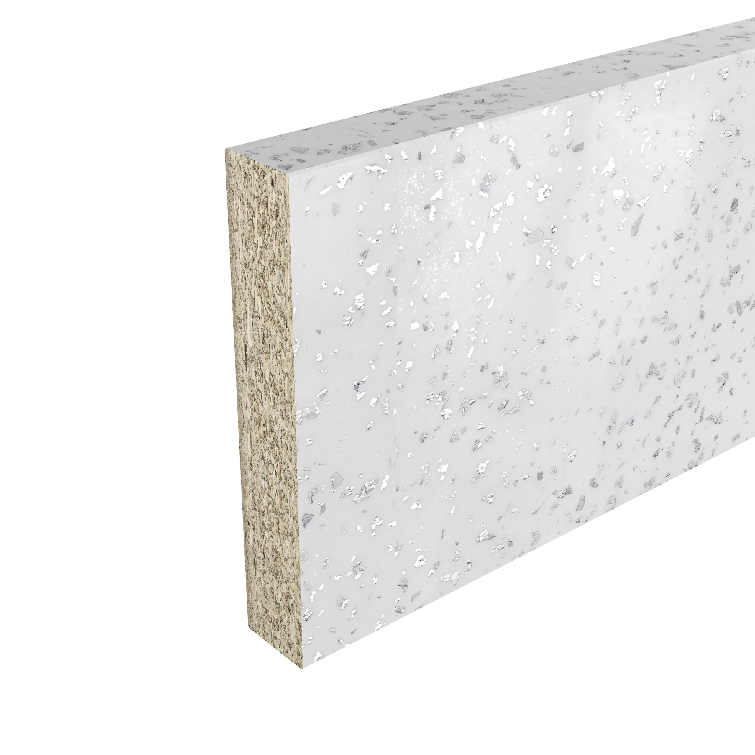 GoodHome Berberis White Star Effect Laminate & Particle Board Upstand (L)3000mm 2 GoodHome Berberis White Star Effect Laminate & Particle Board Upstand (L)3000mm - Image 2