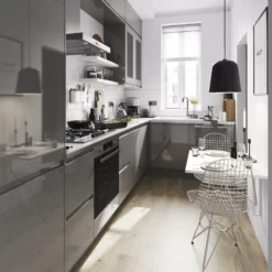 GoodHome Garcinia Gloss Anthracite Integrated Handle Appliance Cabinet Door (W)600mm (H)626mm (T)19mm -Trade Point Store goodhome garcinia gloss anthracite integrated handle appliance cabinet door w 600mm h 626mm t 19mm3663602651956 20i