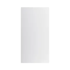 GoodHome Garcinia Gloss Light Grey Integrated Handle 50:50 Tall Larder Cabinet Door (W)600mm (H)1181mm (T)19mm