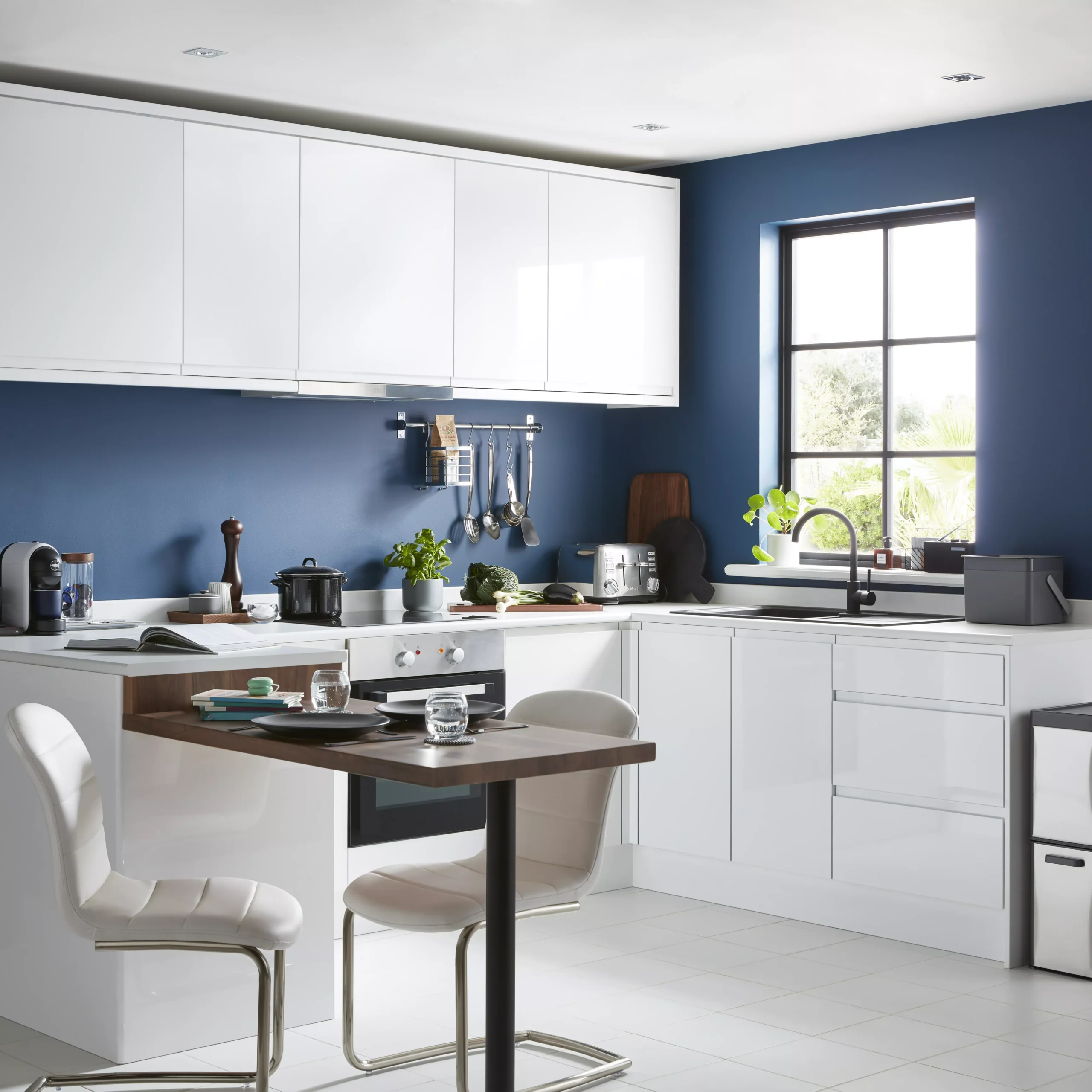 GoodHome Garcinia Gloss White Integrated Handle Drawer Front, Bridging Door & Bi Fold Door, (W)800mm (H)356mm (T)19mm 3 GoodHome Garcinia Gloss White Integrated Handle Drawer Front, Bridging Door & Bi Fold Door, (W)800mm (H)356mm (T)19mm - Image 3