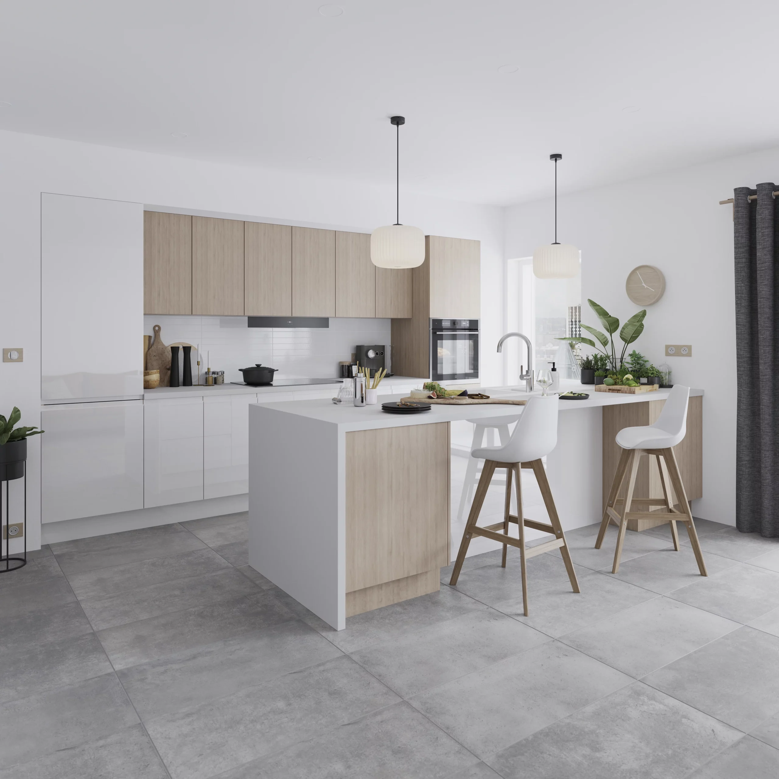 GoodHome Garcinia Gloss White Integrated Handle Drawer Front, Bridging Door & Bi Fold Door, (W)800mm (H)356mm (T)19mm 4 GoodHome Garcinia Gloss White Integrated Handle Drawer Front, Bridging Door & Bi Fold Door, (W)800mm (H)356mm (T)19mm - Image 4