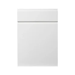 GoodHome Garcinia Gloss White Integrated Handle Drawerline Cabinet Door, (W)500mm (H)715mm (T)19mm