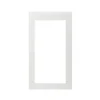 GoodHome Garcinia Gloss White Integrated Handle Tall Glazed Cabinet Door (W)500mm (H)895mm (T)19mm