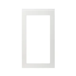 GoodHome Garcinia Gloss White Integrated Handle Tall Glazed Cabinet Door (W)500mm (H)895mm (T)19mm