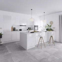 GoodHome Garcinia Gloss White Integrated Handle Tall Larder Cabinet Door (W)600mm (H)1467mm (T)19mm -Trade Point Store goodhome garcinia gloss white integrated handle tall larder cabinet door w 600mm h 1467mm t 19mm3663602650911 20i