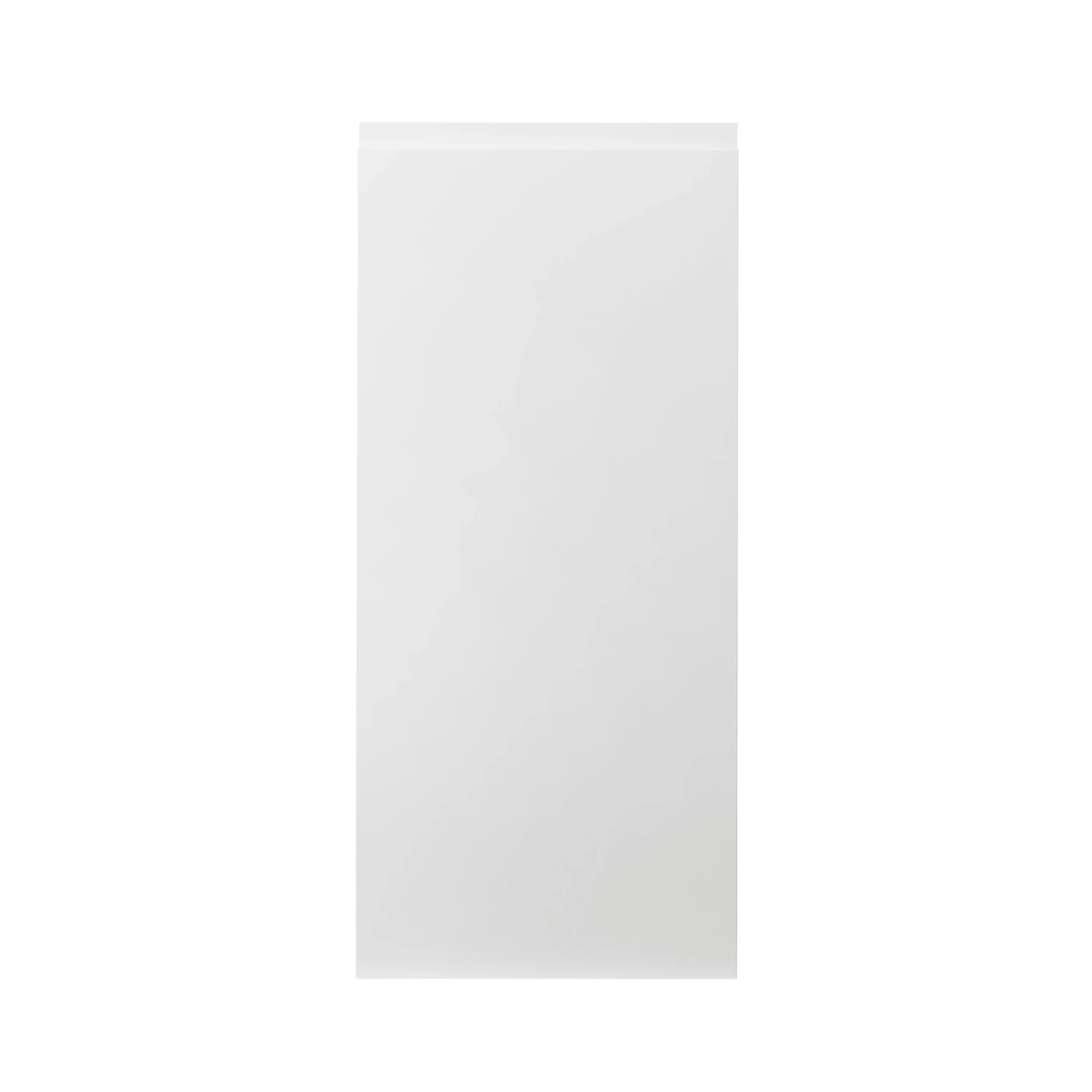 GoodHome Garcinia Gloss White Integrated Handle Tall Wall Cabinet Door (W)400mm (H)895mm (T)19mm 1 GoodHome Garcinia Gloss White Integrated Handle Tall Wall Cabinet Door (W)400mm (H)895mm (T)19mm