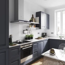 GoodHome Garcinia Matt Navy Blue Integrated Handle Shaker Appliance Cabinet Door (W)600mm (H)687mm (T)20mm -Trade Point Store goodhome garcinia matt navy blue integrated handle shaker appliance cabinet door w 600mm h 687mm t 20mm5059340129136 21i