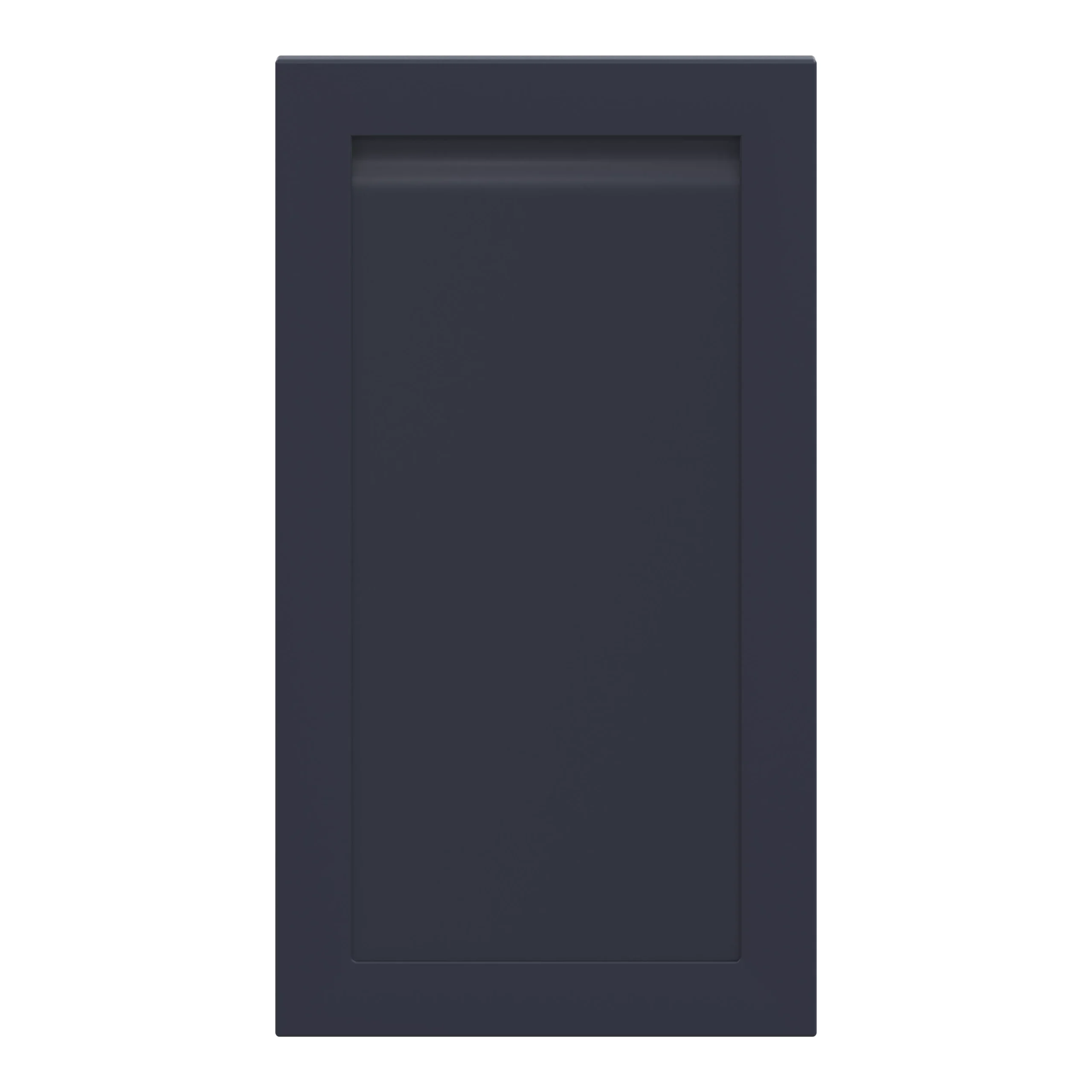 GoodHome Garcinia Matt Navy Blue Integrated Handle Shaker Tall Wall Cabinet Door (W)500mm (H)895mm (T)20mm 1 GoodHome Garcinia Matt Navy Blue Integrated Handle Shaker Tall Wall Cabinet Door (W)500mm (H)895mm (T)20mm