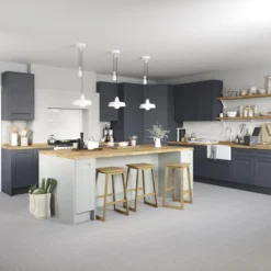 GoodHome Garcinia Matt Navy Blue Integrated Handle Shaker Tall Wall Cabinet Door (W)500mm (H)895mm (T)20mm 13 GoodHome Garcinia Matt Navy Blue Integrated Handle Shaker Tall Wall Cabinet Door (W)500mm (H)895mm (T)20mm -Trade Point Store goodhome garcinia matt navy blue integrated handle shaker tall wall cabinet door w 500mm h 895mm t 20mm5059340129051 21i