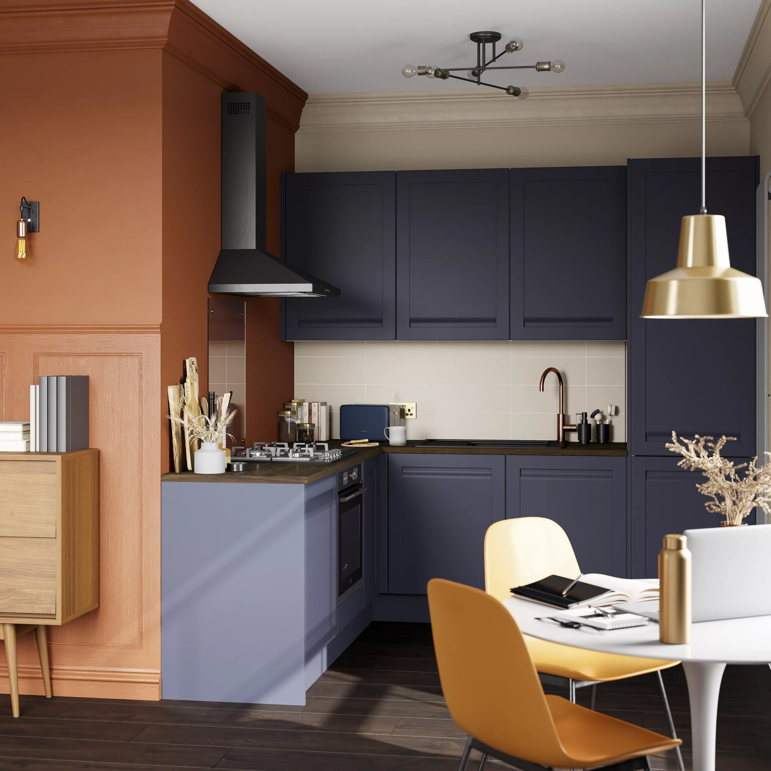 GoodHome Garcinia Matt Navy Blue Shaker Cabinet Door (H)115mm (T)20mm 7 GoodHome Garcinia Matt Navy Blue Shaker Cabinet Door (H)115mm (T)20mm - Image 7