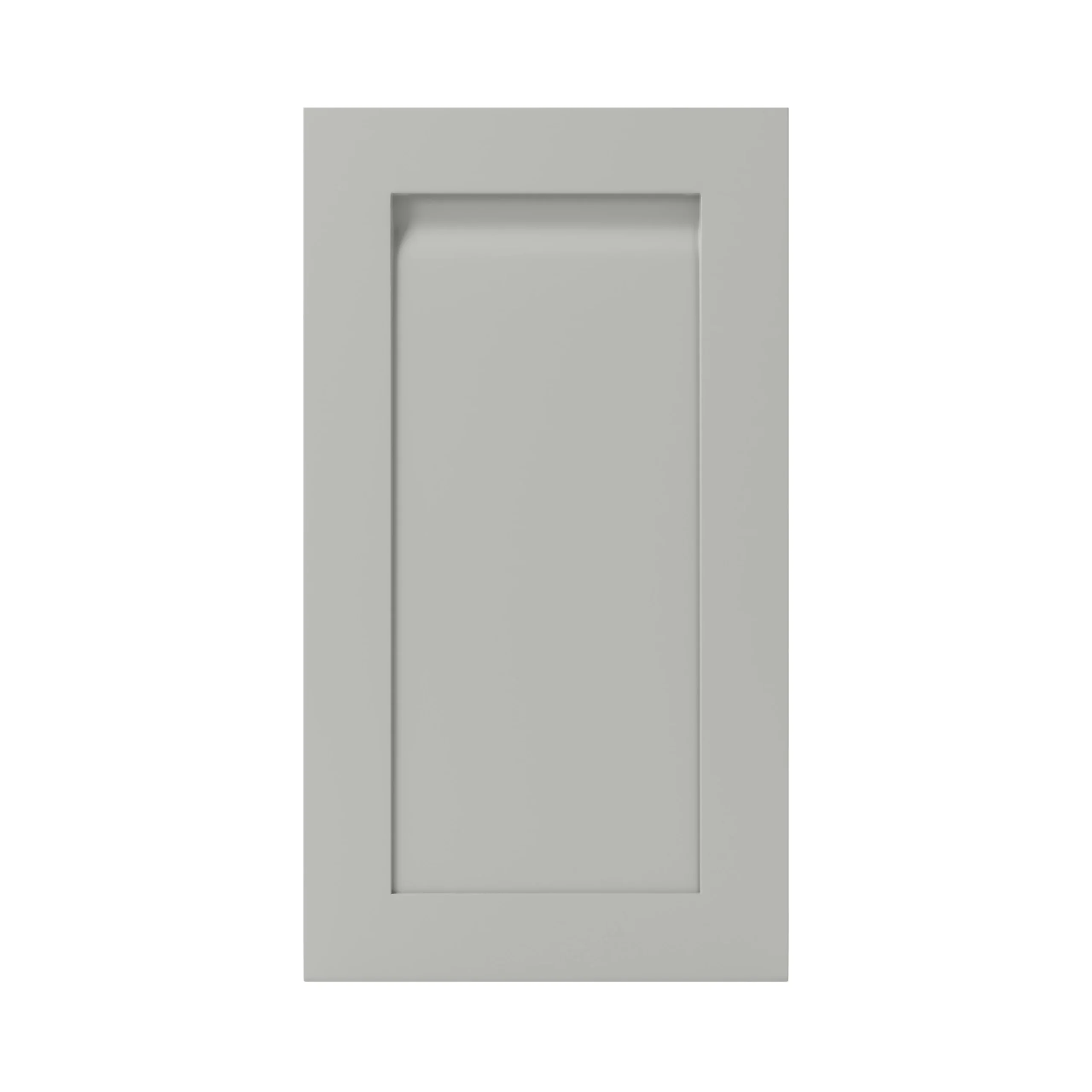 GoodHome Garcinia Matt Stone Integrated Handle Shaker Highline Cabinet Door (W)450mm (H)715mm (T)20mm 1 GoodHome Garcinia Matt Stone Integrated Handle Shaker Highline Cabinet Door (W)450mm (H)715mm (T)20mm