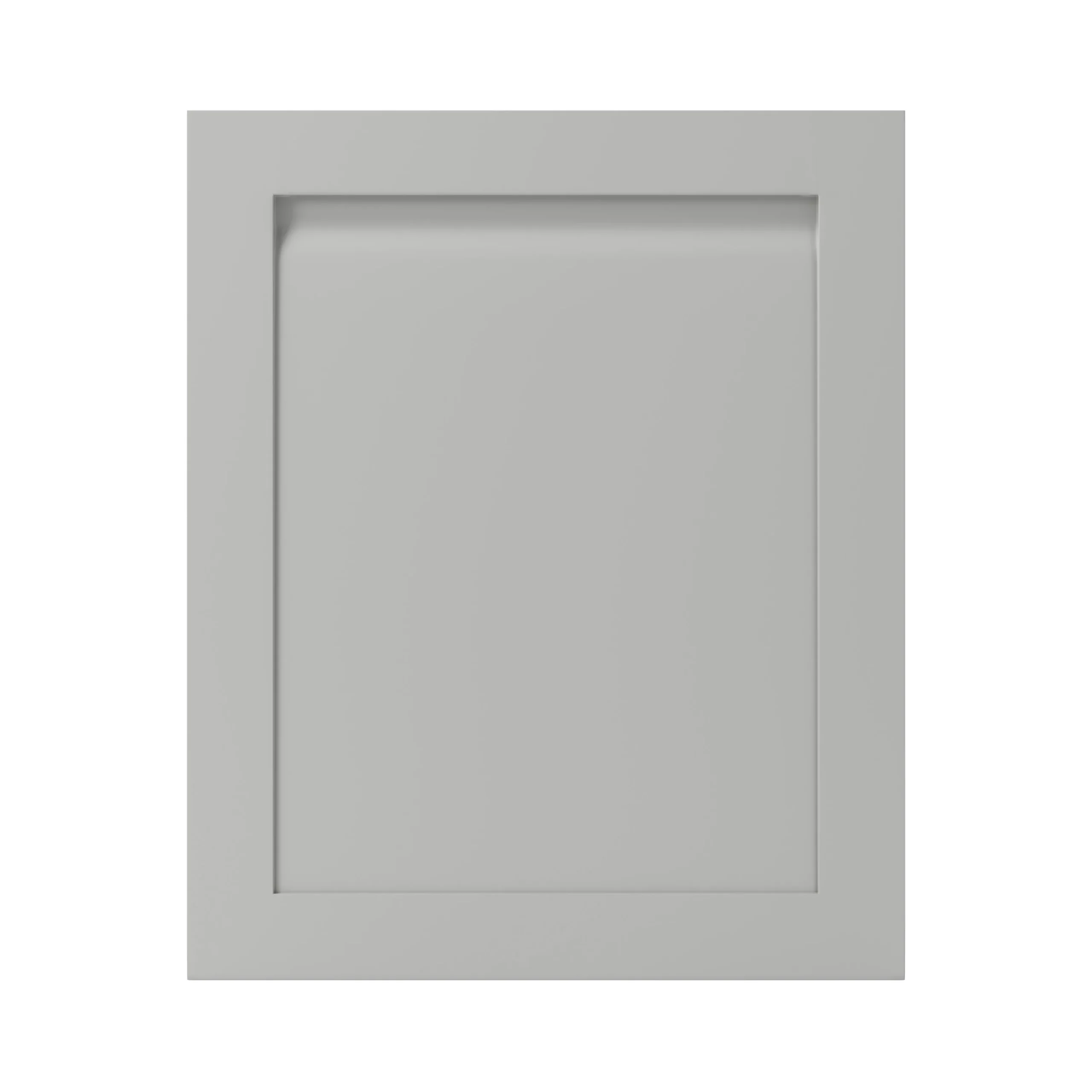 GoodHome Garcinia Matt Stone Integrated Handle Shaker Tall Appliance Cabinet Door (W)600mm (H)723mm (T)20mm 1 GoodHome Garcinia Matt Stone Integrated Handle Shaker Tall Appliance Cabinet Door (W)600mm (H)723mm (T)20mm