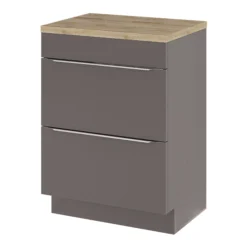 GoodHome Imandra Gloss Anthracite Bathroom Cabinet (H)82cm (W)60cm -Trade Point Store goodhome imandra gloss anthracite bathroom cabinet h 82cm w 60cm5059340018812 22c