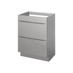 GoodHome Imandra Gloss Anthracite Wall-mounted Vanity Unit & Basin Set (W)604mm (H)944mm -Trade Point Store goodhome imandra gloss anthracite wall mounted vanity unit basin set w 604mm h 944mm5059340625263 38c bq