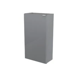 GoodHome Imandra Gloss Grey 1 Door Freestanding Bathroom Basin Cloakroom Unit (W)440mm (H)790mm