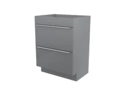 GoodHome Imandra Gloss Grey Bathroom Cabinet (H)82cm (W)60cm