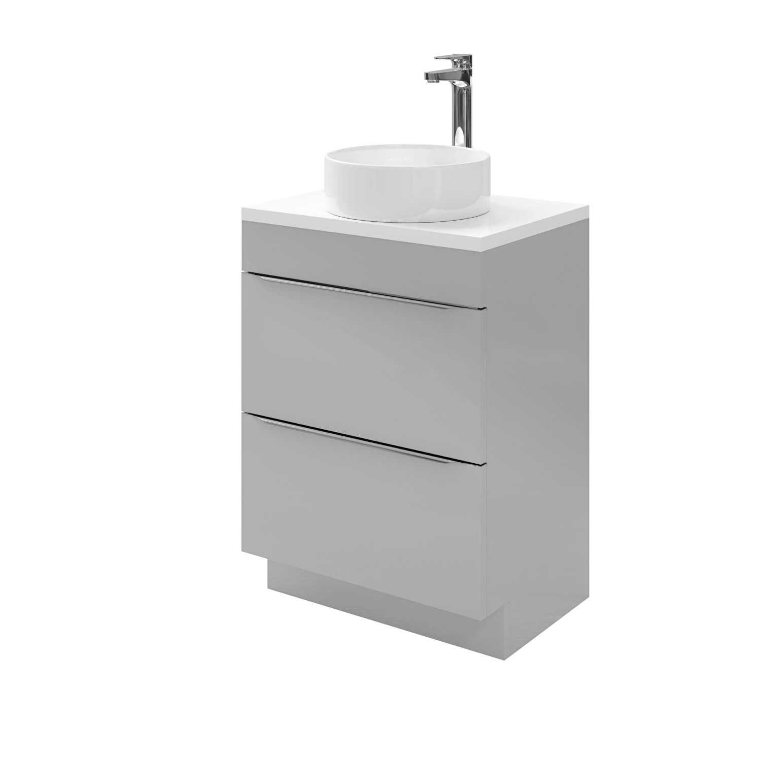 GoodHome Imandra Gloss Grey Bathroom Cabinet (H)82cm (W)60cm 5 GoodHome Imandra Gloss Grey Bathroom Cabinet (H)82cm (W)60cm - Image 5