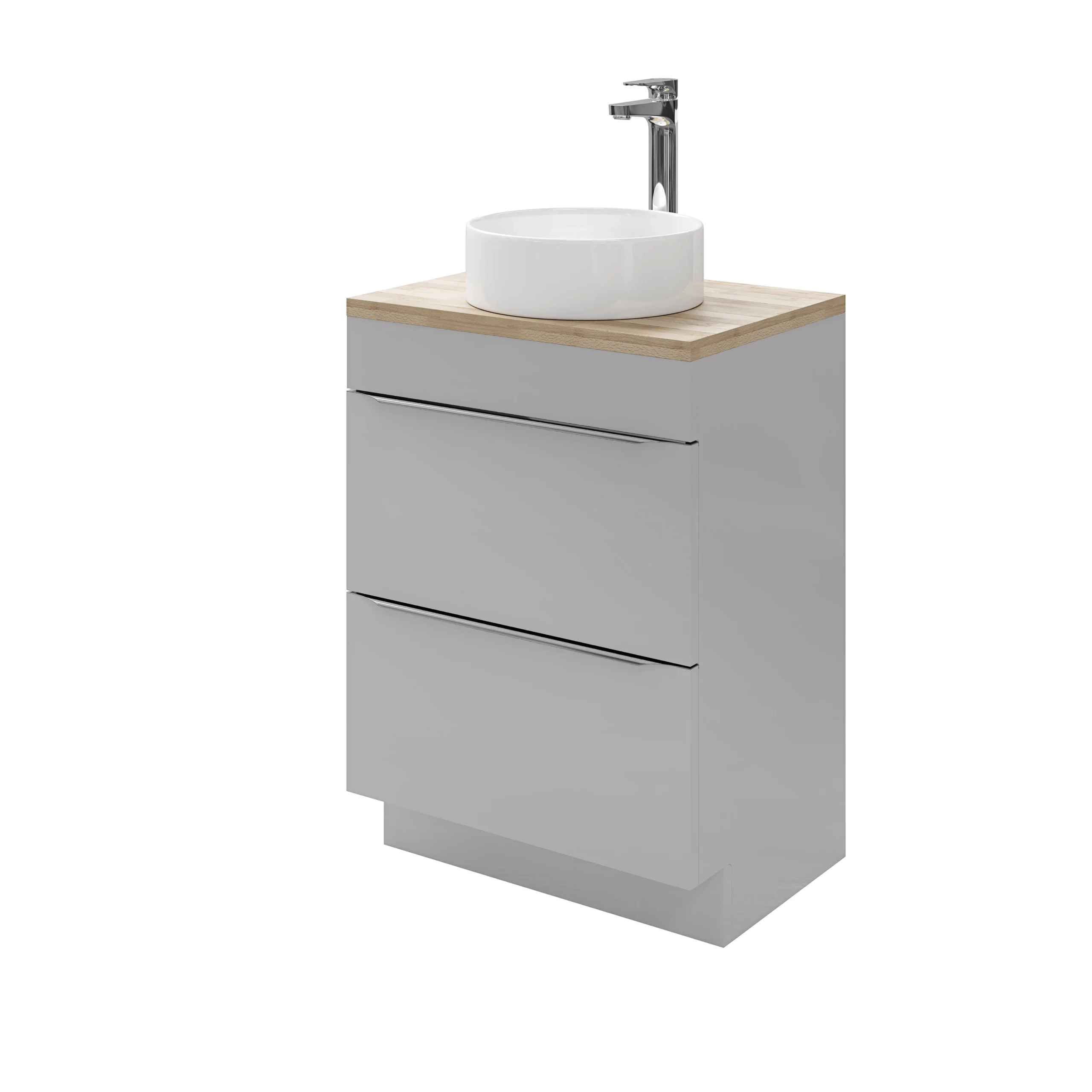 GoodHome Imandra Gloss Grey Bathroom Cabinet (H)82cm (W)60cm 7 GoodHome Imandra Gloss Grey Bathroom Cabinet (H)82cm (W)60cm - Image 7
