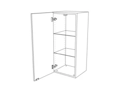 GoodHome Imandra Gloss Grey Deep Single Door Wall Cabinet (W)400mm (H)900mm -Trade Point Store goodhome imandra gloss grey deep single door wall cabinet w 400mm h 900mm3663602933441 02t