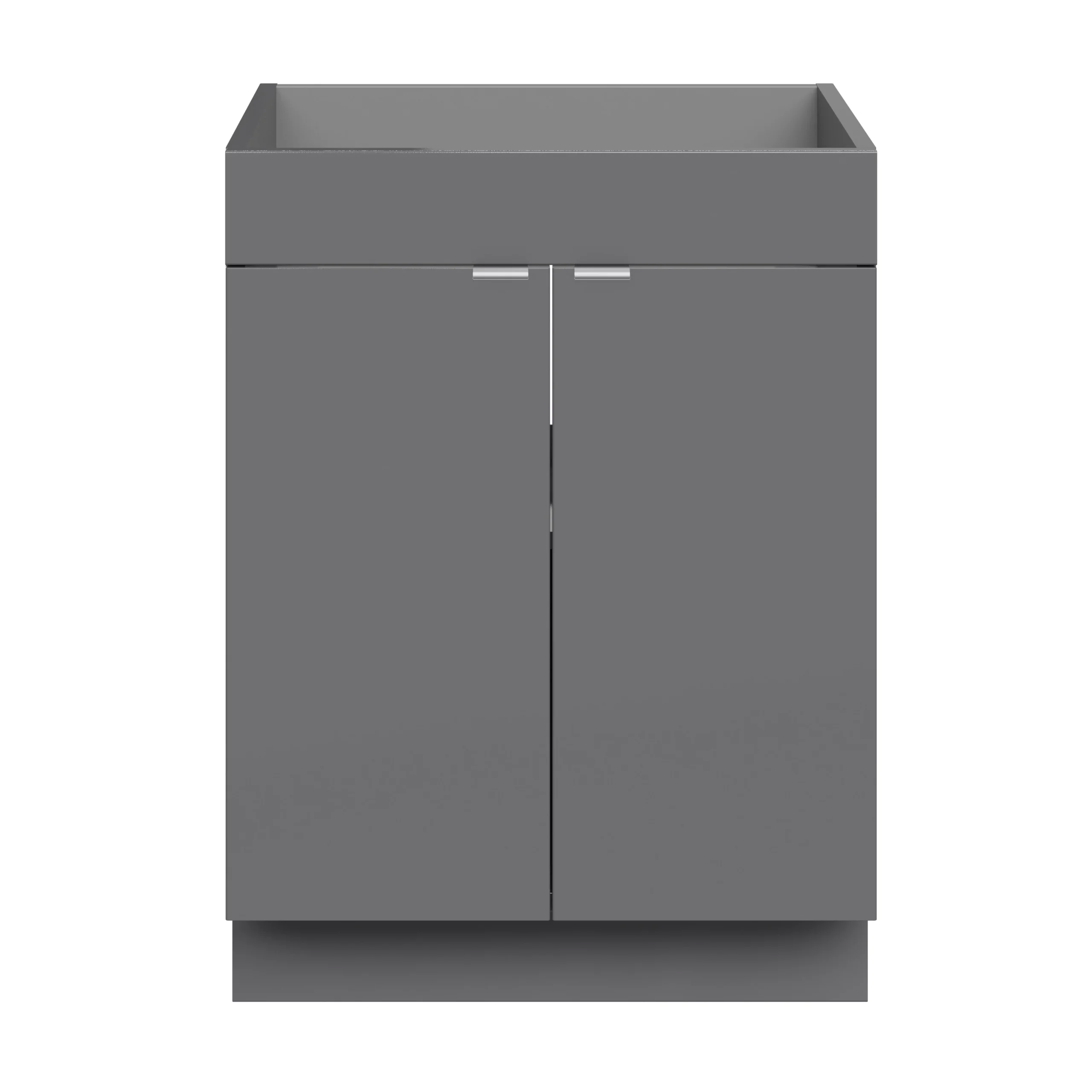 GoodHome Imandra Gloss Grey Double Bathroom Cabinet (H)82cm (W)60cm 3 GoodHome Imandra Gloss Grey Double Bathroom Cabinet (H)82cm (W)60cm - Image 3