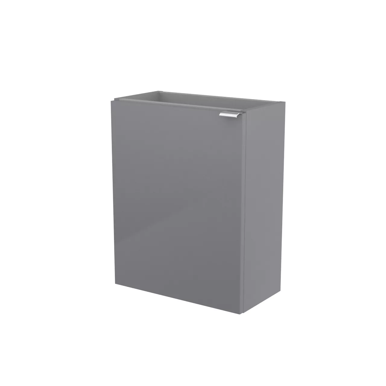 GoodHome Imandra Gloss Grey Wall-mounted Cloakroom Basin Cabinet (W)436mm (H)550mm 1 GoodHome Imandra Gloss Grey Wall-mounted Cloakroom Basin Cabinet (W)436mm (H)550mm