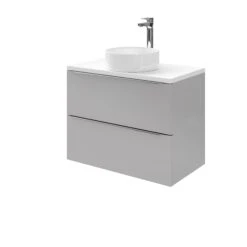 GoodHome Imandra Gloss Grey Wall-mounted Vanity & Basin Vanity & Basin Cabinet (W)800mm (H)600mm -Trade Point Store goodhome imandra gloss grey wall mounted vanity basin vanity basin cabinet w 800mm h 600mm3663602932833 34c