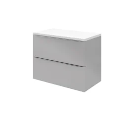 GoodHome Imandra Gloss Grey Wall-mounted Vanity & Basin Vanity & Basin Cabinet (W)800mm (H)600mm -Trade Point Store goodhome imandra gloss grey wall mounted vanity basin vanity basin cabinet w 800mm h 600mm3663602932833 51c