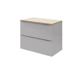 GoodHome Imandra Gloss Grey Wall-mounted Vanity & Basin Vanity & Basin Cabinet (W)800mm (H)600mm -Trade Point Store goodhome imandra gloss grey wall mounted vanity basin vanity basin cabinet w 800mm h 600mm3663602932833 54c