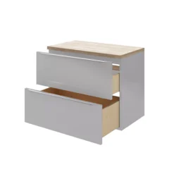 GoodHome Imandra Gloss Grey Wall-mounted Vanity & Basin Vanity & Basin Cabinet (W)800mm (H)600mm -Trade Point Store goodhome imandra gloss grey wall mounted vanity basin vanity basin cabinet w 800mm h 600mm3663602932833 55c