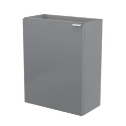 GoodHome Imandra Gloss Grey & White Wall-mounted Vanity Unit & Basin Set (H)550mm -Trade Point Store goodhome imandra gloss grey white wall mounted vanity unit basin set h 550mm3663602298083 22c bq