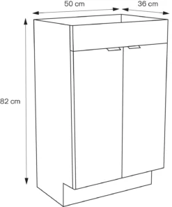 GoodHome Imandra Gloss White Freestanding Bathroom Basin Cabinet (W)500mm (H)820mm -Trade Point Store goodhome imandra gloss white freestanding bathroom basin cabinet w 500mm h 820mm5059340394107 01t