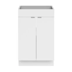 GoodHome Imandra Gloss White Freestanding Bathroom Basin Cabinet (W)500mm (H)820mm -Trade Point Store goodhome imandra gloss white freestanding bathroom basin cabinet w 500mm h 820mm5059340394107 02c