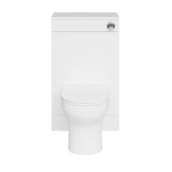 GoodHome Imandra Gloss White Freestanding Toilet Cabinet (W)500mm (H)840mm -Trade Point Store goodhome imandra gloss white freestanding toilet cabinet w 500mm h 840mm5059340394046 22c