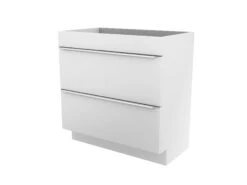 GoodHome Imandra Gloss White Freestanding Vanity & Basin Vanity & Basin Cabinet (W)800mm (H)820mm