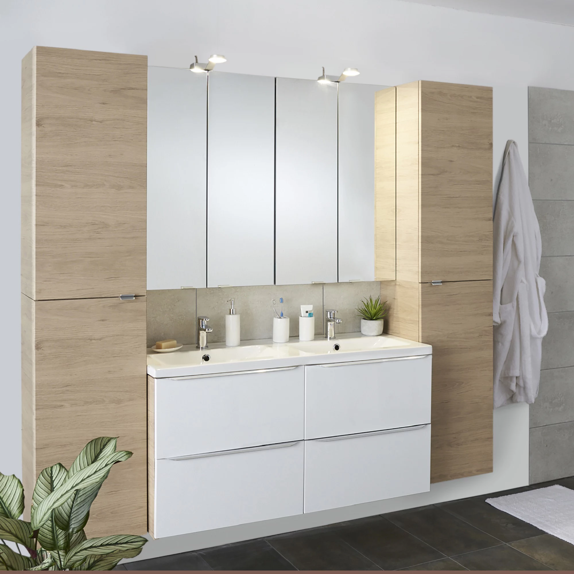 GoodHome Imandra Gloss White Vanity & Basin Cabinet (W)1200mm (H)600mm 10 GoodHome Imandra Gloss White Vanity & Basin Cabinet (W)1200mm (H)600mm - Image 10