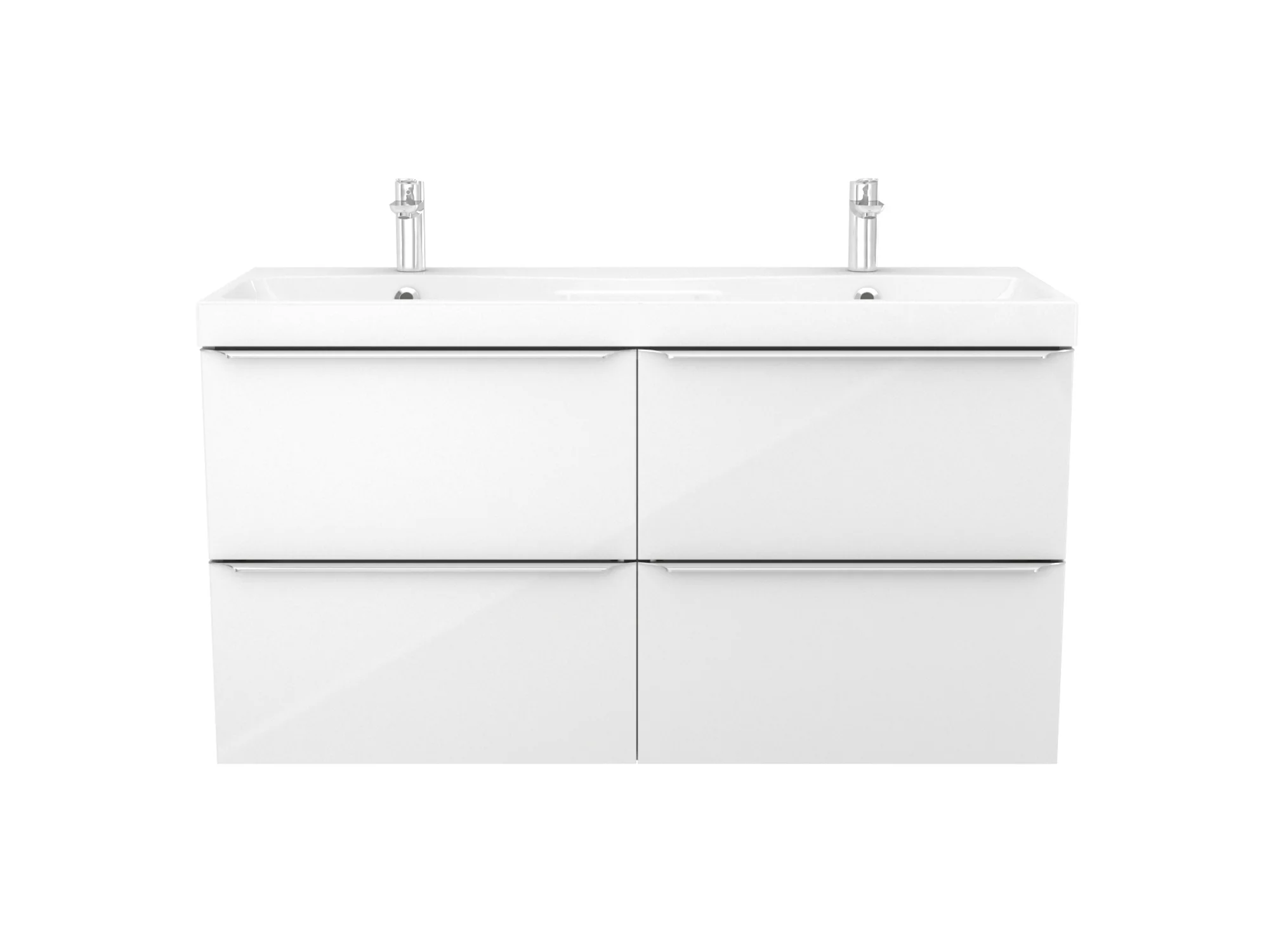 GoodHome Imandra Gloss White Vanity & Basin Cabinet (W)1200mm (H)600mm 4 GoodHome Imandra Gloss White Vanity & Basin Cabinet (W)1200mm (H)600mm - Image 4