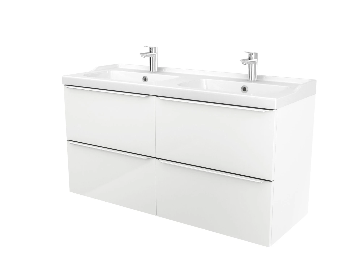GoodHome Imandra Gloss White Vanity & Basin Cabinet (W)1200mm (H)600mm 9 GoodHome Imandra Gloss White Vanity & Basin Cabinet (W)1200mm (H)600mm - Image 9