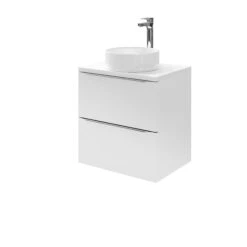 GoodHome Imandra Gloss White Wall-mounted Vanity & Basin Vanity & Basin Cabinet (W)600mm (H)600mm -Trade Point Store goodhome imandra gloss white wall mounted vanity basin vanity basin cabinet w 600mm h 600mm3663602932789 34c