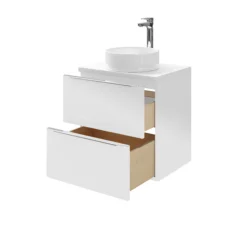 GoodHome Imandra Gloss White Wall-mounted Vanity & Basin Vanity & Basin Cabinet (W)600mm (H)600mm -Trade Point Store goodhome imandra gloss white wall mounted vanity basin vanity basin cabinet w 600mm h 600mm3663602932789 35c