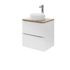 GoodHome Imandra Gloss White Wall-mounted Vanity & Basin Vanity & Basin Cabinet (W)600mm (H)600mm -Trade Point Store goodhome imandra gloss white wall mounted vanity basin vanity basin cabinet w 600mm h 600mm3663602932789 42c