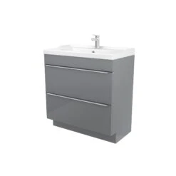 GoodHome Imandra & Lana Grey Freestanding Vanity Unit & Basin Set (W)804mm
