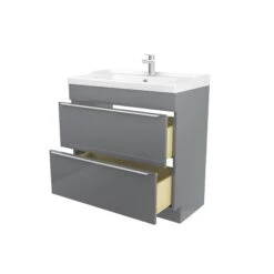 GoodHome Imandra & Lana Grey Freestanding Vanity Unit & Basin Set (W)804mm 11 GoodHome Imandra & Lana Grey Freestanding Vanity Unit & Basin Set (W)804mm -Trade Point Store goodhome imandra lana grey freestanding vanity unit basin set w 804mm3663602312727 06c bq