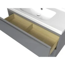 GoodHome Imandra & Lana Grey Wall-mounted Vanity Unit & Basin Set (W)1004mm -Trade Point Store goodhome imandra lana grey wall mounted vanity unit basin set w 1004mm3663602312864 06c bq